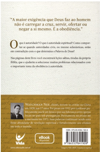 Livro Autoridade Espiritual - Watchman Nee