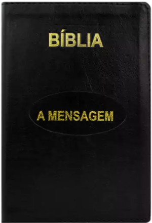 Bíblia A Mensagem Média Capa Luxo Preta