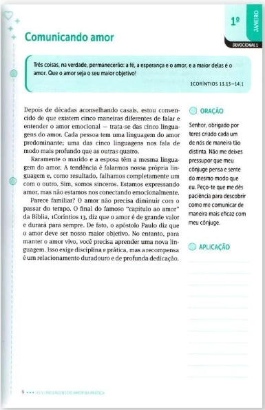 Livro Devocional As 5 Linguagens do Amor na Prática - Gary Chapman