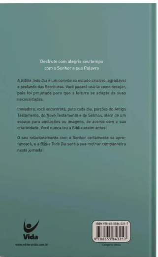 Bíblia Todo Dia com Espaço para Anotações AM Letra Normal Capa Dura Verde