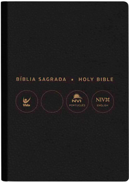 Bíblia Bilíngue Português/Inglês NVI Luxo Preta