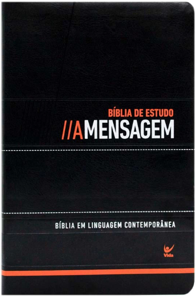 Bíblia De Estudo A Mensagem Luxo Preta