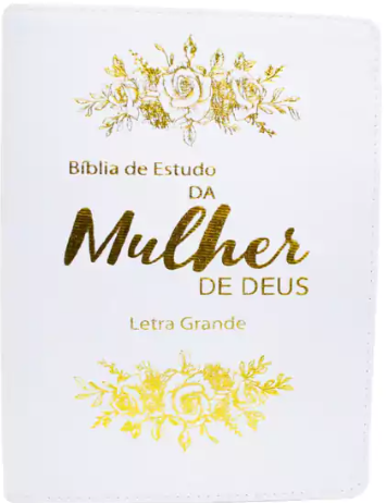 Bíblia De Estudo Da Mulher De Deus RC Letra Grande Com Harpa Pentecostal Branca