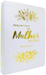 Bíblia De Estudo Da Mulher De Deus RC Letra Grande Com Harpa Pentecostal Branca