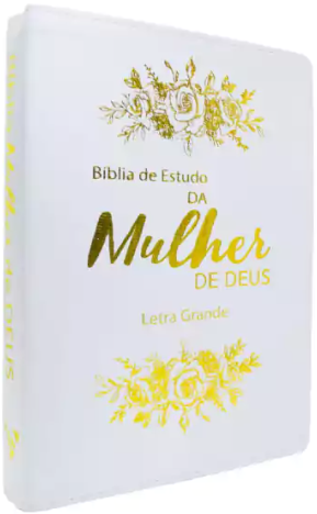 Bíblia De Estudo Da Mulher De Deus RC Letra Grande Com Harpa Pentecostal Branca